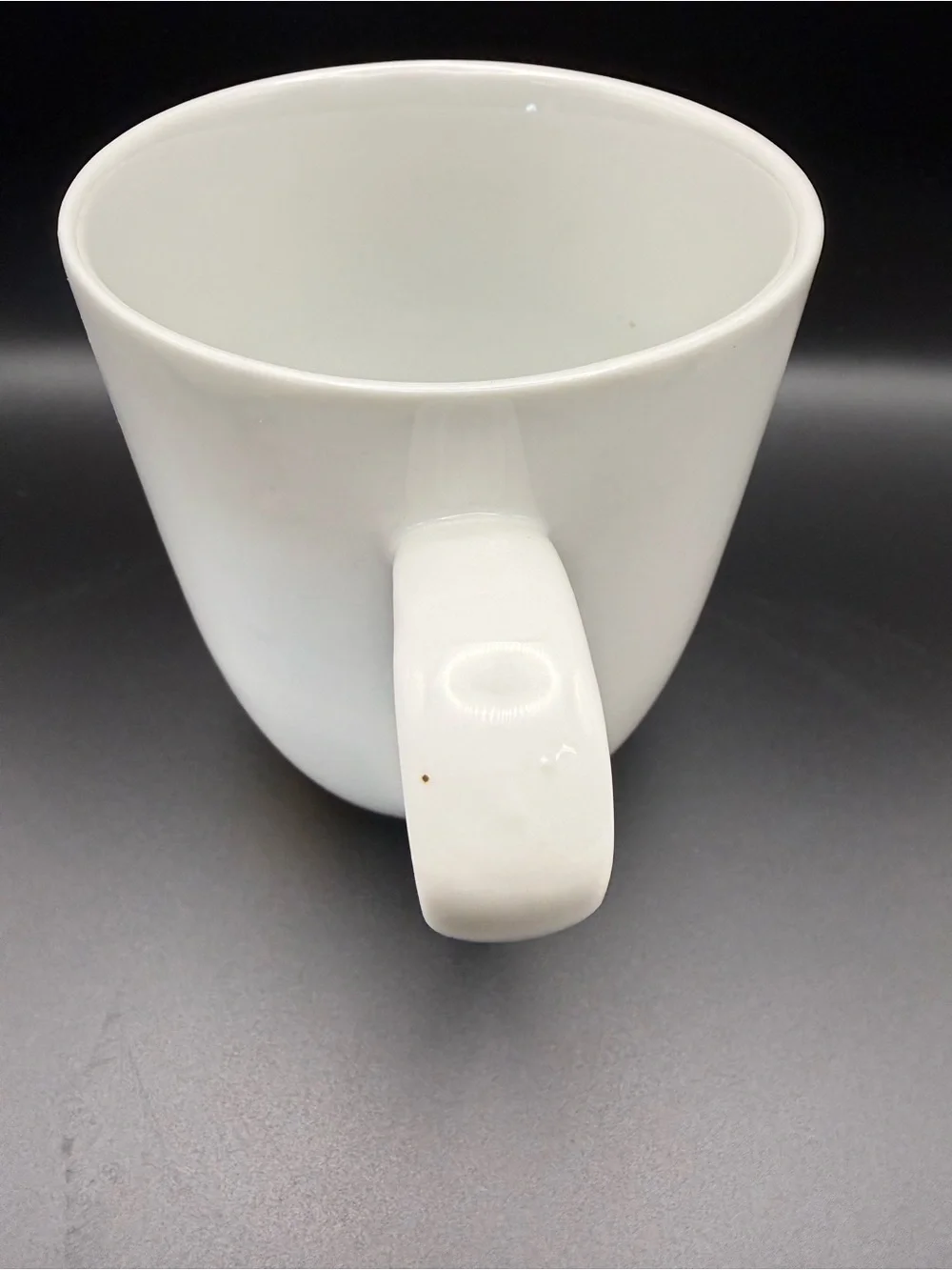 Pier 1 White Ceramic Mug with Metallic Gold Bunny